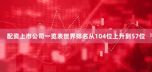 配资上市公司一览表世界排名从104位上升到57位