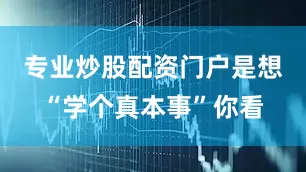 专业炒股配资门户是想“学个真本事”你看